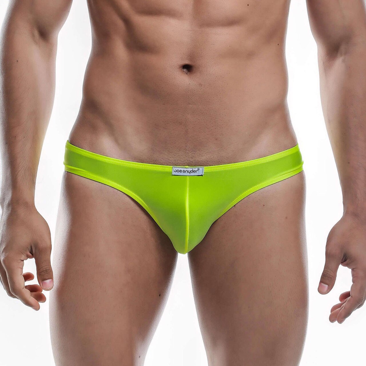 Mens Joe Snyder Polyester Classic Bikini Brief Yellow