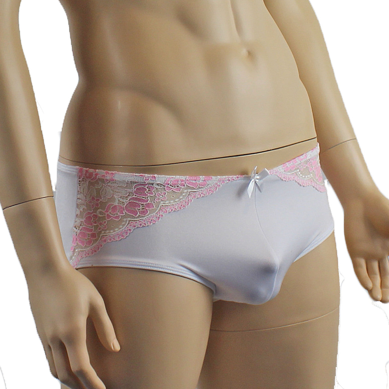 Mens Luxury Stretch Boxer Brief with Beautiful Lace (white plus other colours)