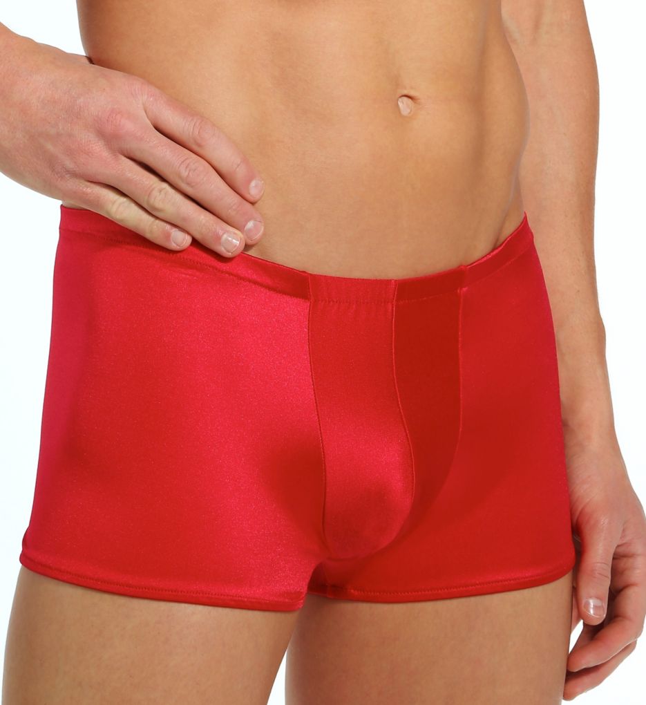 Stretch Satin Boxer Shorts Red