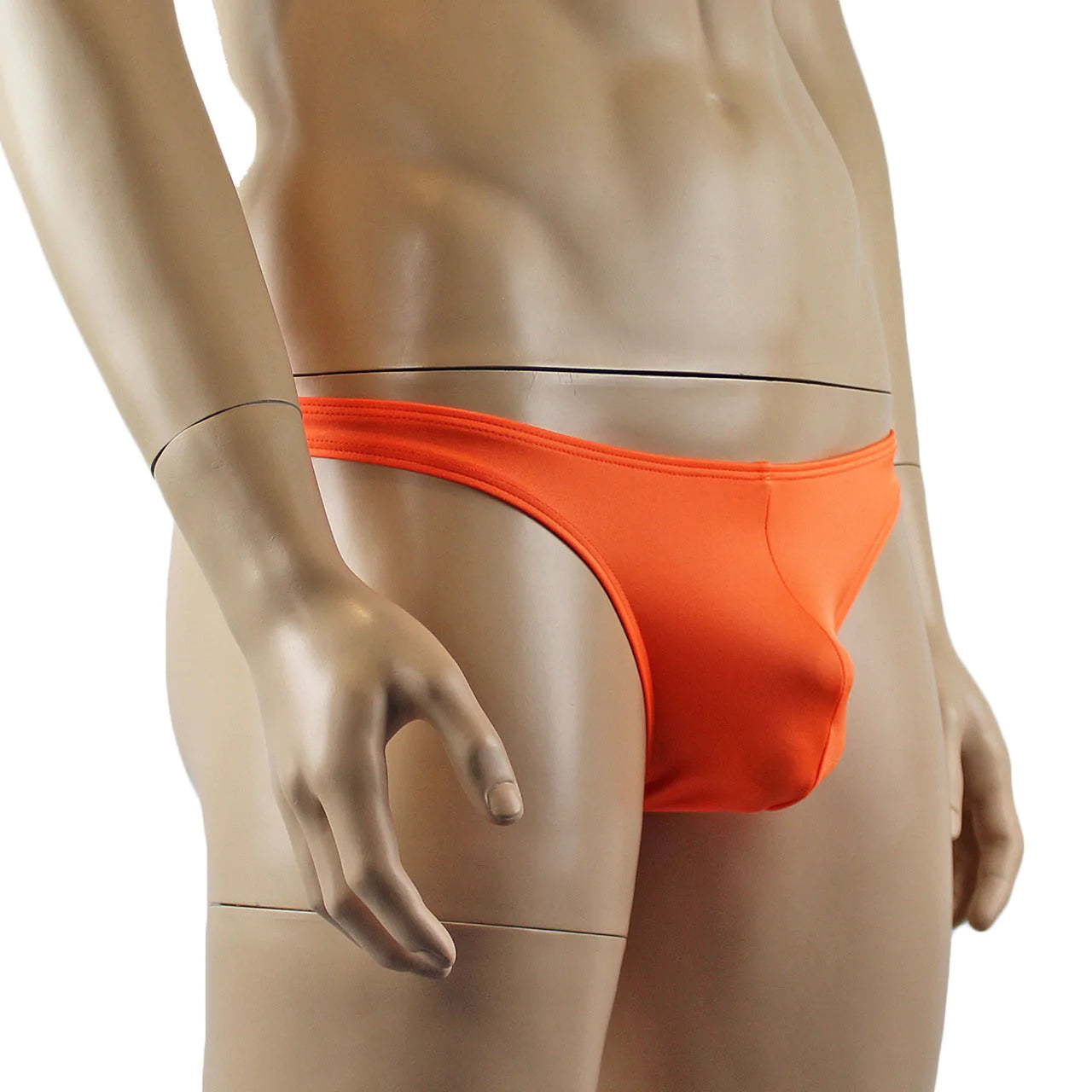 SALE - Mens Mick Stretch Spandex Low Rise Thong Neon Orange