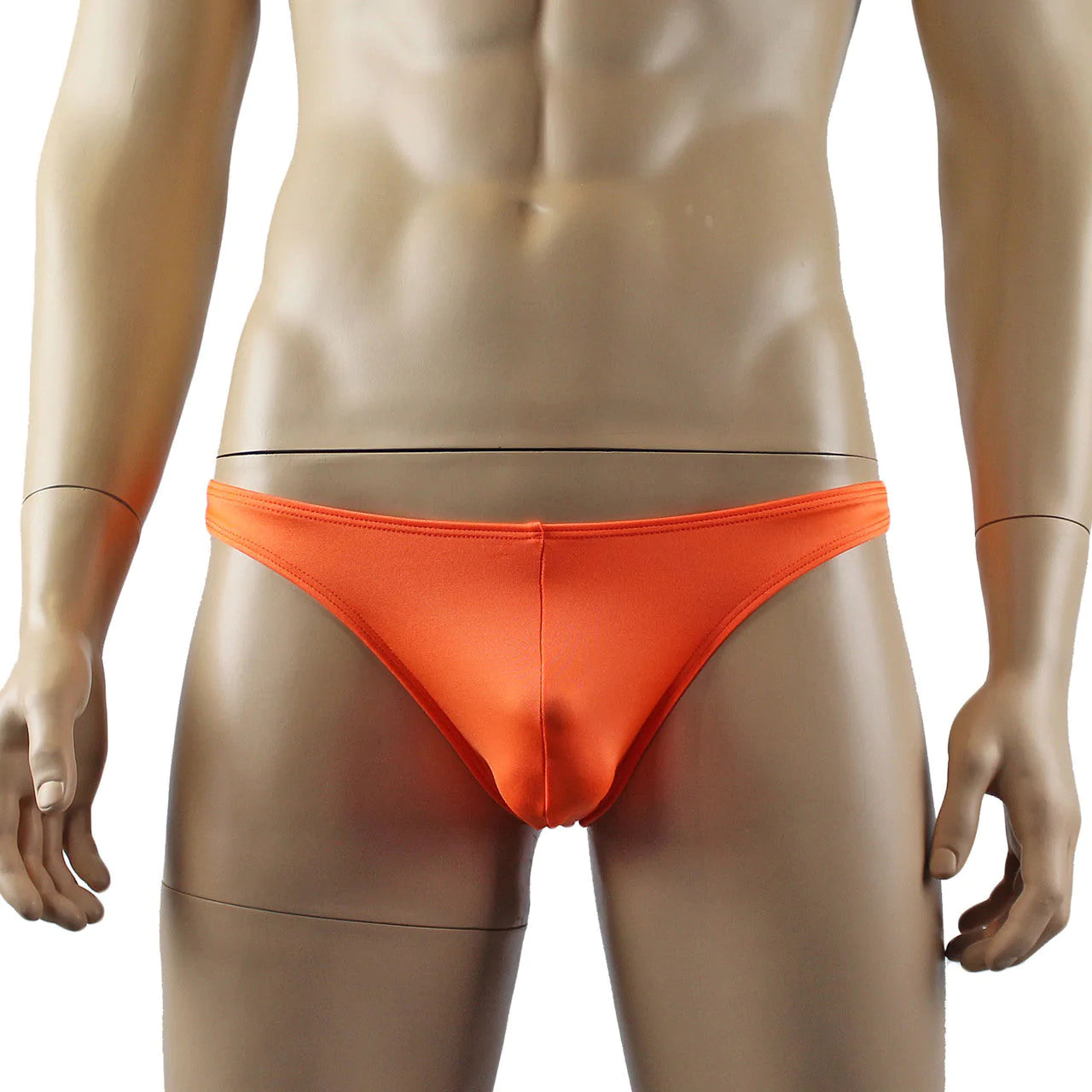 SALE - Mens Mick Stretch Spandex Low Rise Thong Neon Orange