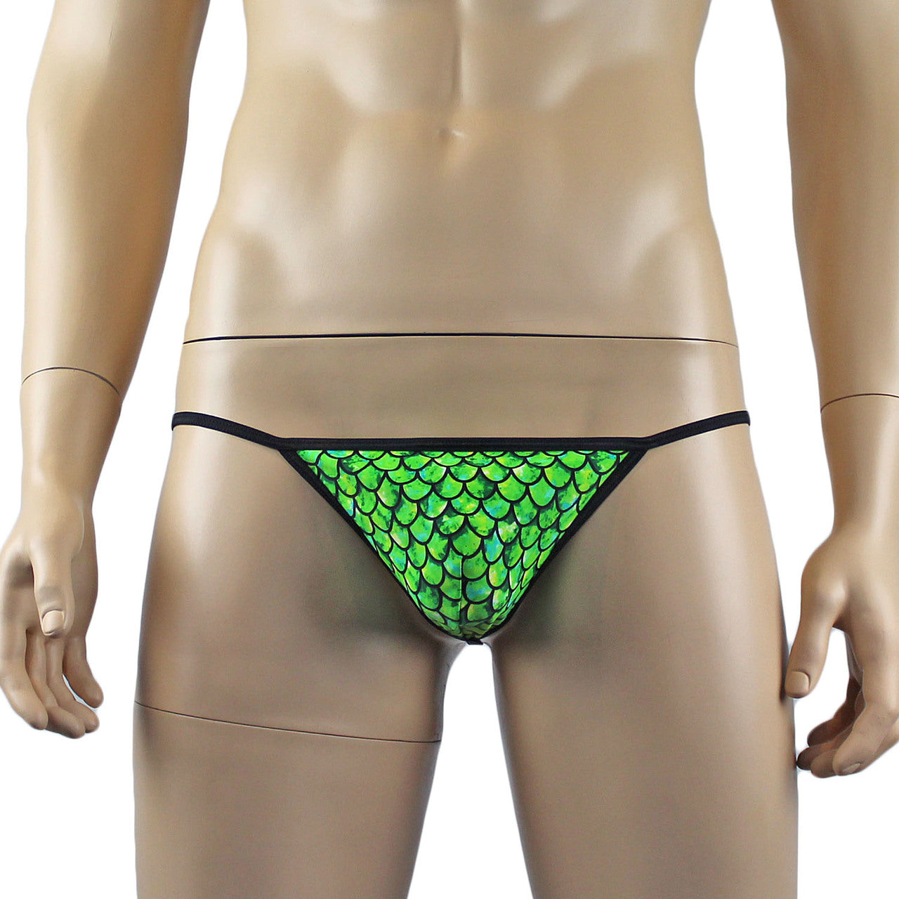 Mens Merman Aqua Man Pouch G string Green