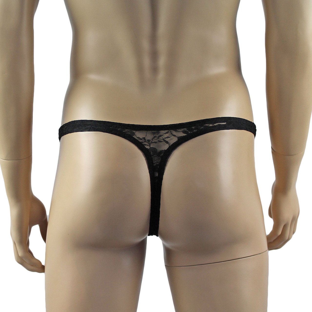 Mens Lingerie Lace Thong G string (black plus other colours)